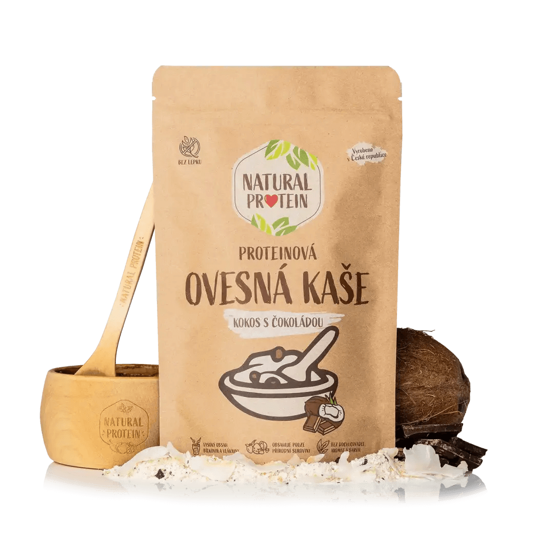 NaturalProtein Proteinová ovesná kaše - Kokos s čokoládou (360 g)