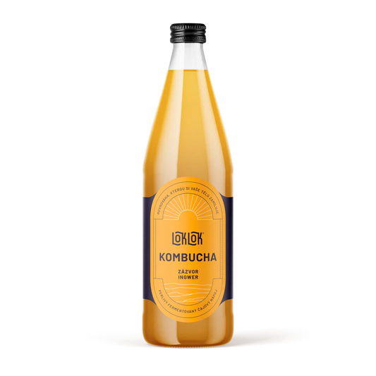 Loklok kombucha Zázvor láhev 750 ml