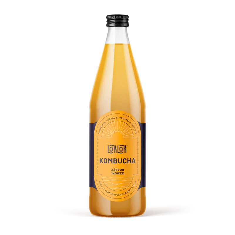 Loklok kombucha Zázvor láhev 750 ml