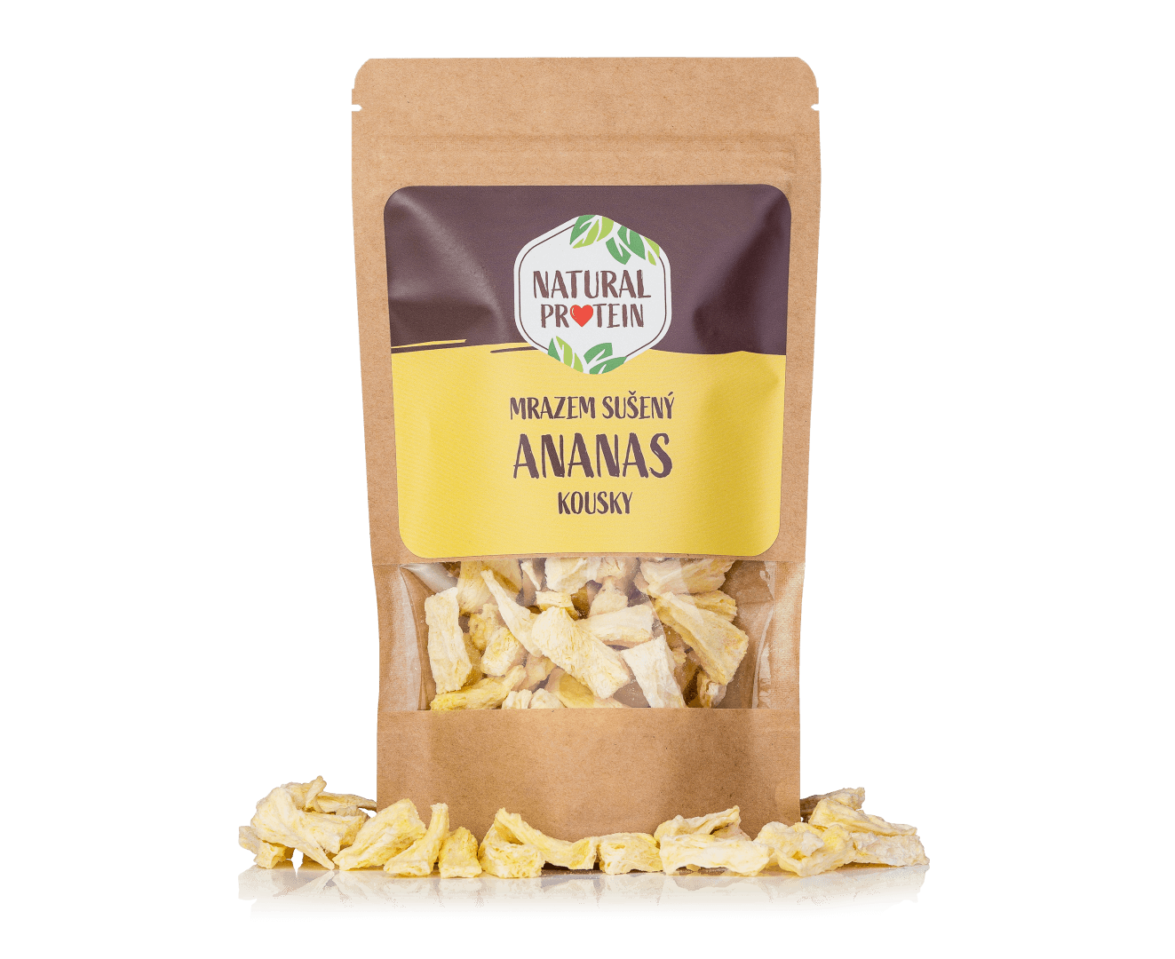 NaturalProtein Mrazem sušený ananas - kousky (45 g)