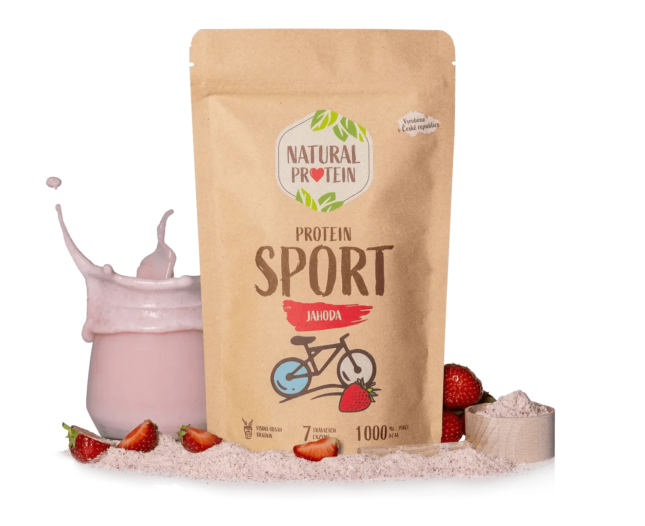 NaturalProtein Sport - Jahoda (350 g)